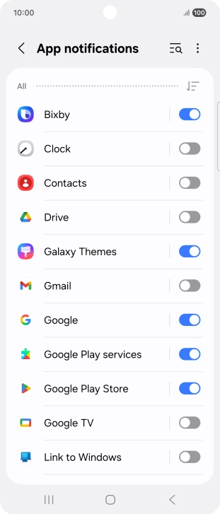 Press the drop down list.