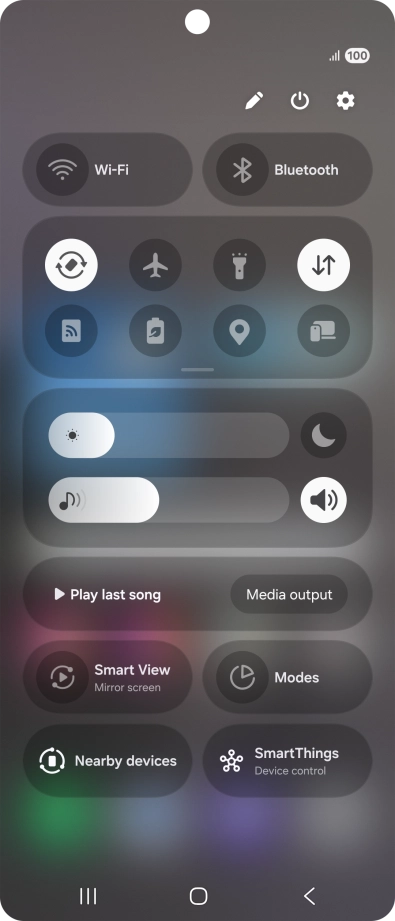 Press the settings icon.