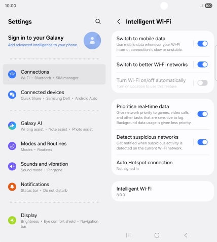 Press the indicator next to 