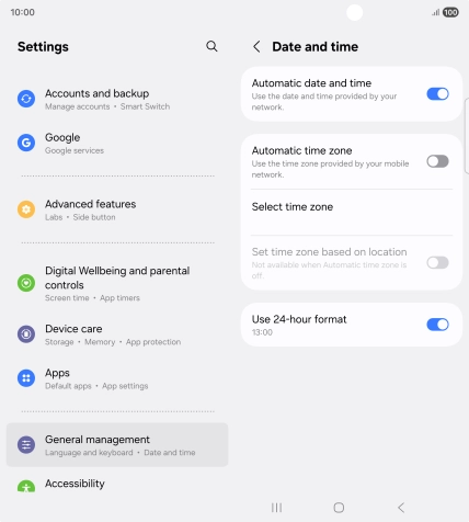 Press the indicator next to 