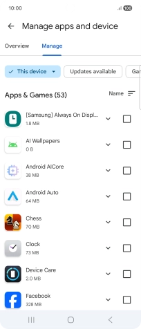 Press the required app.