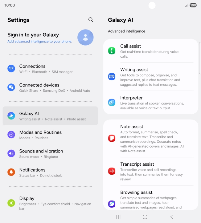More examples of Galaxy AI usage are now displayed.