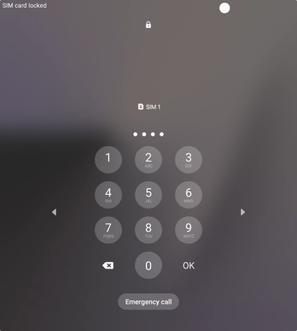 If your SIM is locked, key in your PIN and press OK.