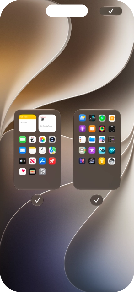 Press the confirm icon.