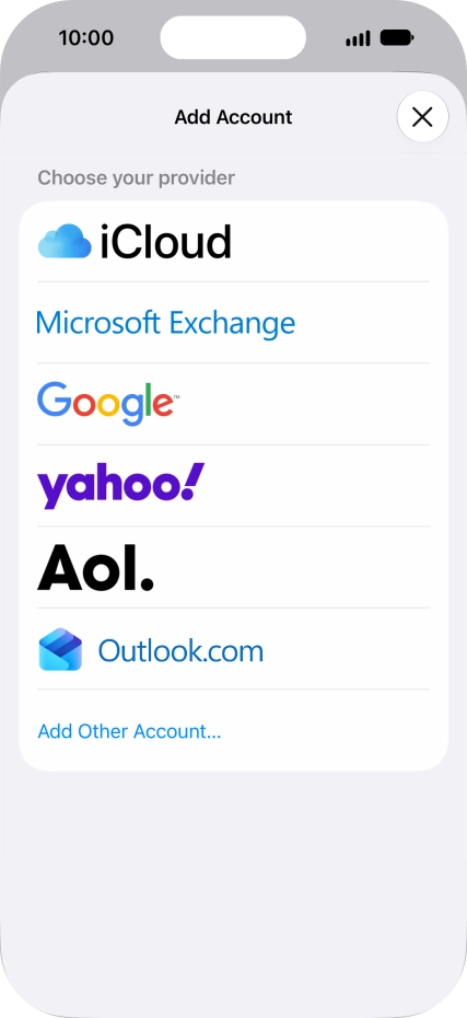 Press Add Other Account....