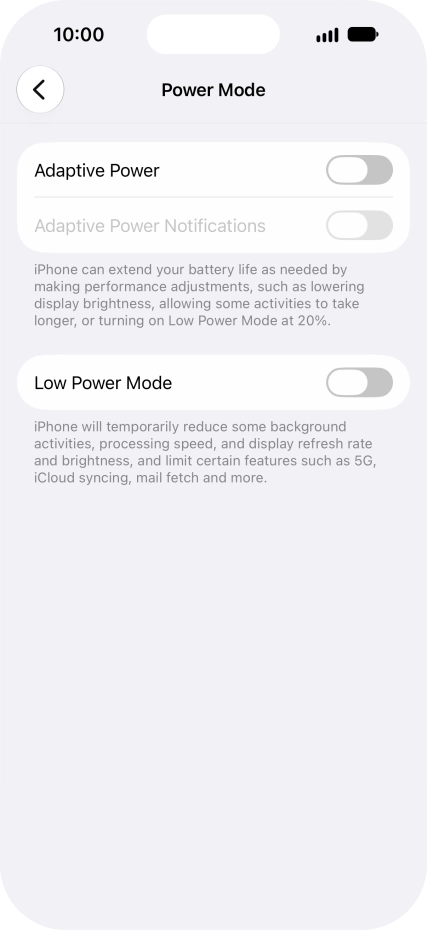 Press the indicator next to 