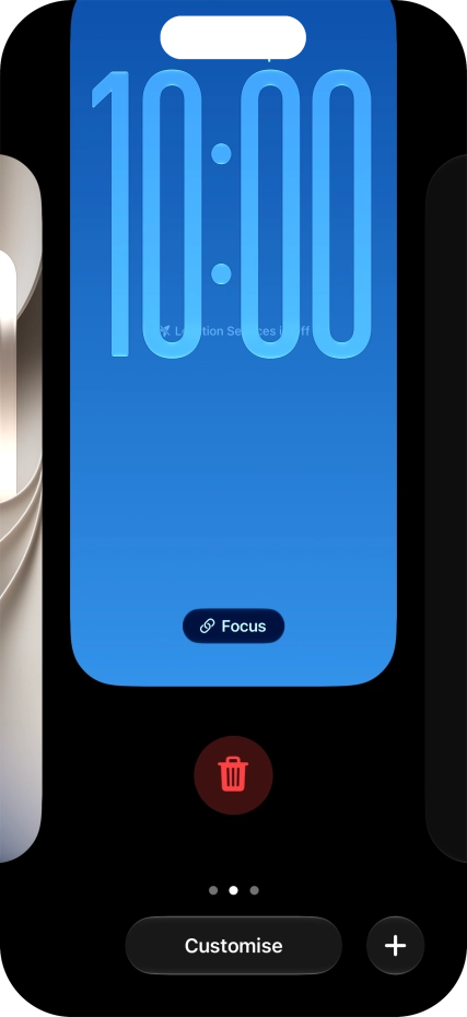 Press the delete icon.