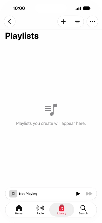Press the new playlist icon.