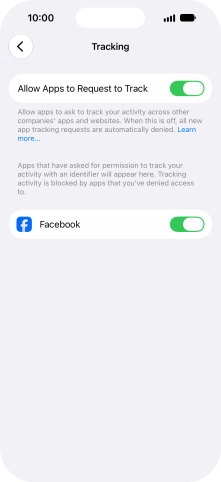 Press the indicator next to 