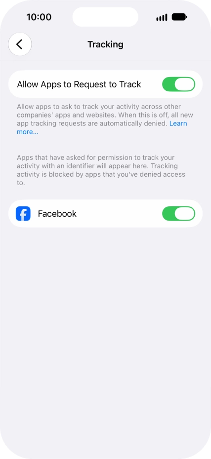 Press the indicator next to 