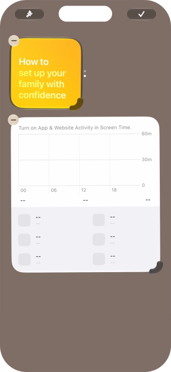 Press the confirm icon.