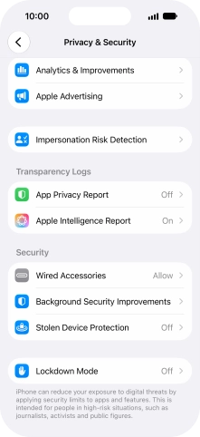 Press App Privacy Report.