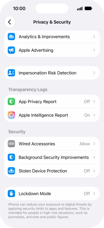 Press App Privacy Report.