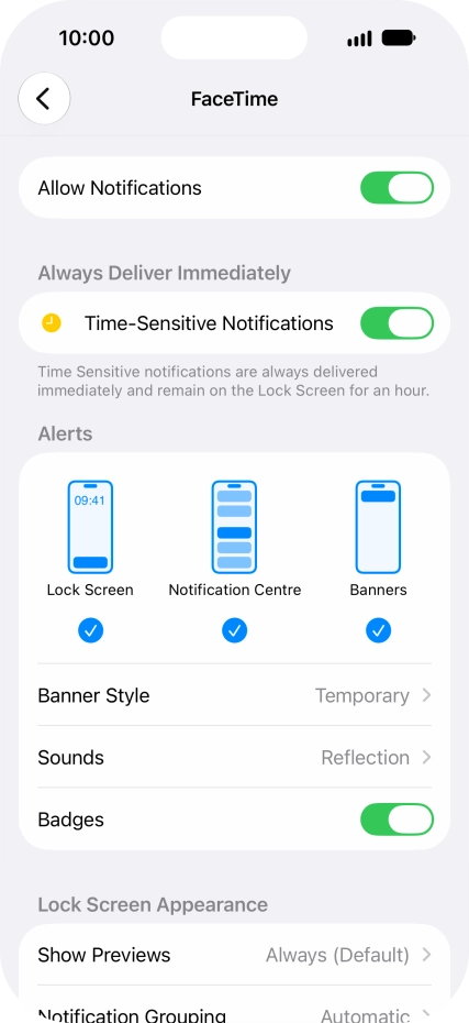 Press the indicator next to 