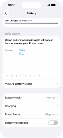 Press Power Mode.