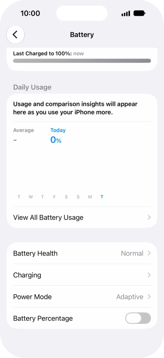 Press Power Mode.