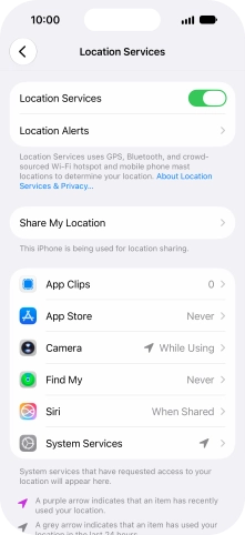 Press the required app.