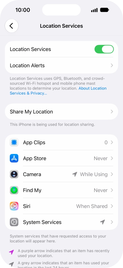 Press the required app.