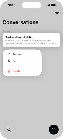 Press Rename and follow the instructions on the screen to rename the conversation.