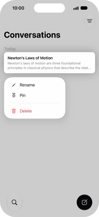 Press Rename and follow the instructions on the screen to rename the conversation.
