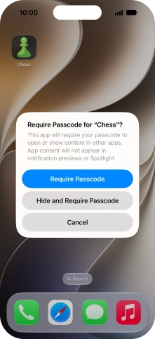 Press Require Passcode.