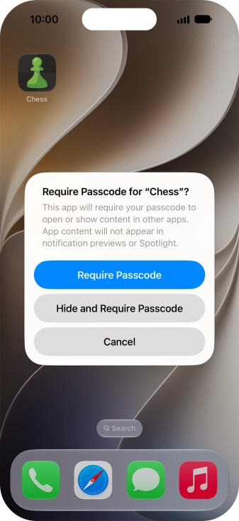 Press Require Passcode.