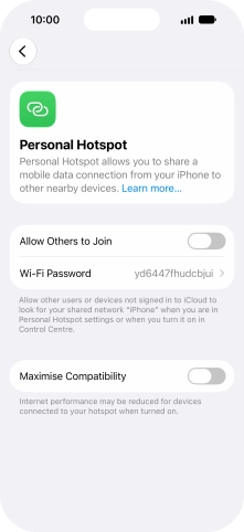 Press Wi-Fi Password and key in the required password.