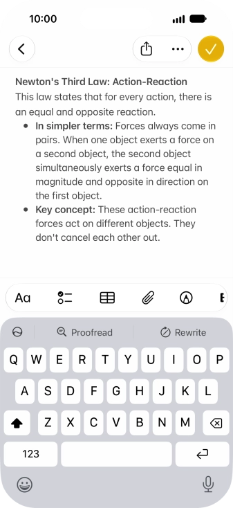 Press the Siri AI icon and follow the instructions on the screen to type or speak the required command.