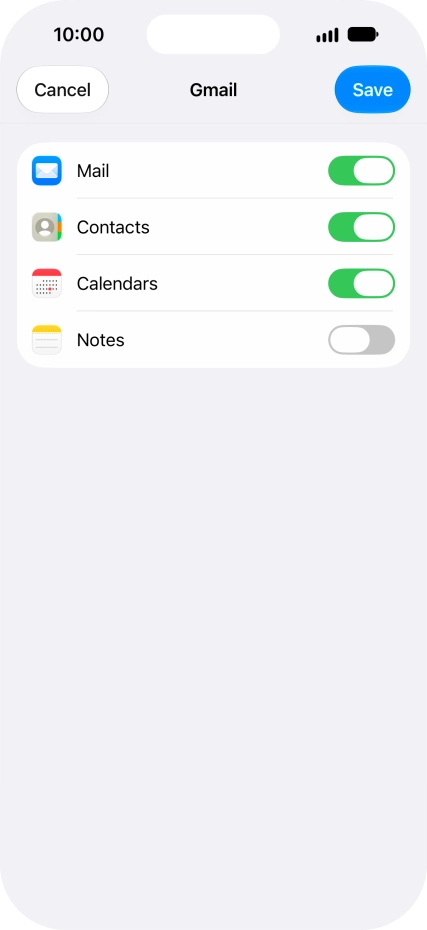 If this screen is displayed, you email account has been recognised and set up automatically. Follow the instructions on the screen to key in more information and finish setting up your email account.