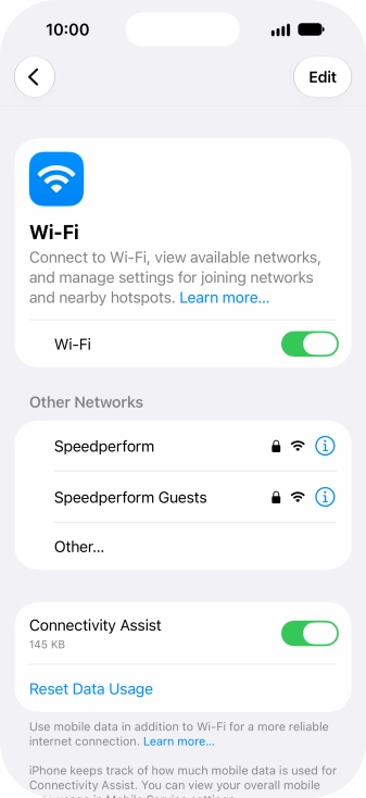 Press the required Wi-Fi network and key in the password for the Wi-Fi network.