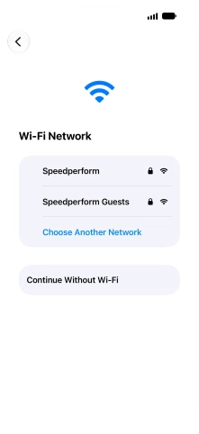 Press the required Wi-Fi network.