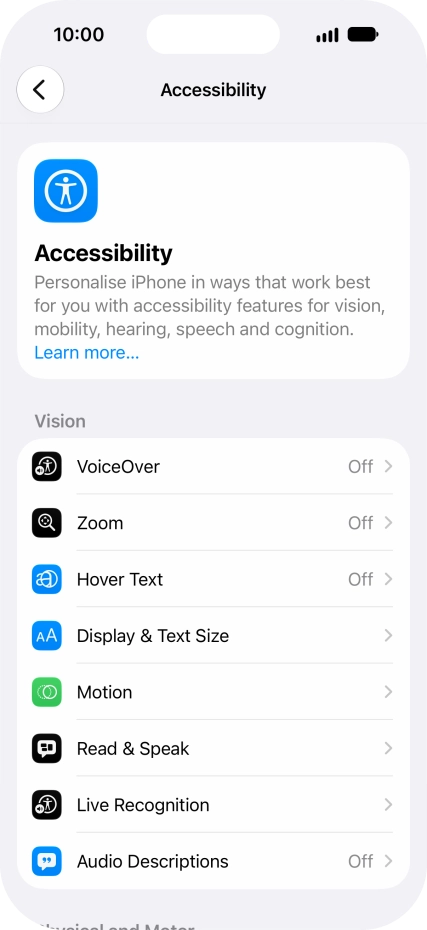 Press the required category below 