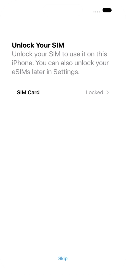 Press SIM Card.