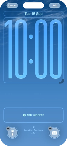 To customise the way the lock screen date is displayed, press the date widget and follow the instructions on the screen to select the required widget display mode.