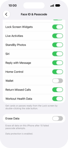 Press the indicator next to 