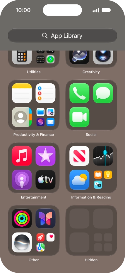 The app is now placed in the Hidden folder in the App Library.