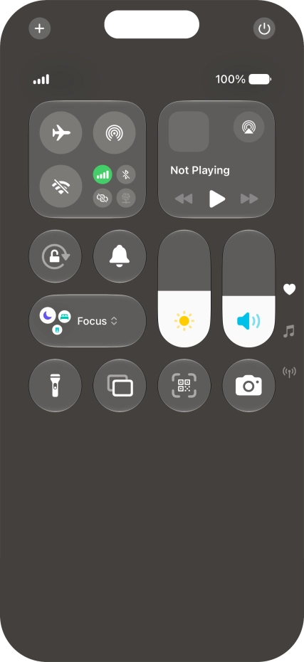 Press the sound mode icon to turn silent mode on or off.