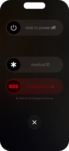 Press and drag the power off icon right.