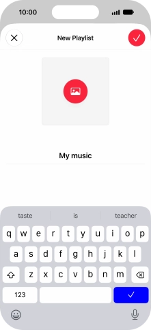 Press the confirm icon.