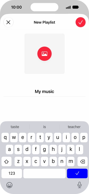 Press the confirm icon.