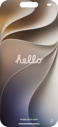 Slide your finger upwards starting from the bottom of the screen.