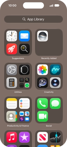 Press the required app.