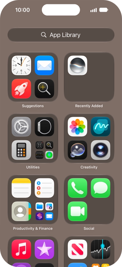 Press the required app.