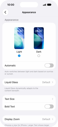 Press Dark.