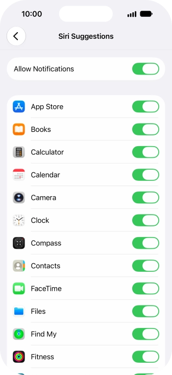 Press the indicator next to 