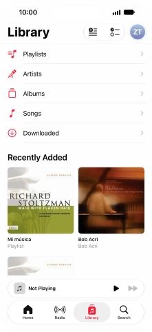 Press Playlists.