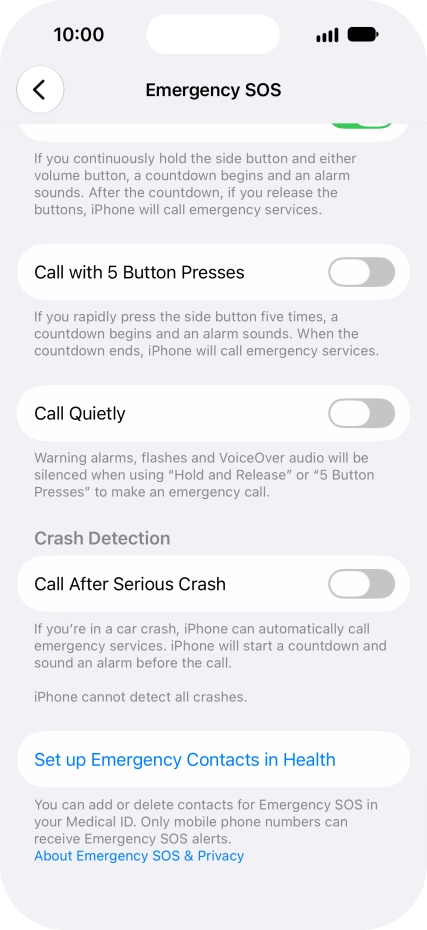 Press the indicator next to 