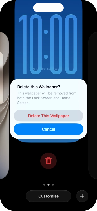 Press Delete This Wallpaper.