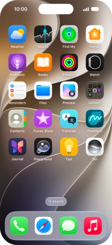 Press and hold anywhere on the home screen.