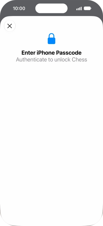 Use the phone lock code you created. The app is now no longer locked.